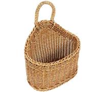 FZL02068LM Fruit Bowl Wall Hanging Fruit Baskets Storage Basket Woven Handmade Wicker Mounted for Bread Snack Veggies Versatile