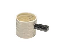 FZL02068LM Gravy Jug Light Luxury Coffee Milk Pot with Scale Household Multi-Color Ceramic Small Milk Pot Sauce Boat(Black)