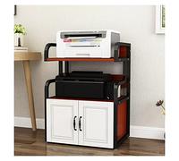 FZL02068LM Printer Stand 3-Tier Printer Stand Standing Multi-Purpose Shelf Rack for Media Player Scanner Files Books Microwave Oven in Kitchen Living Room Home Office Office Organization