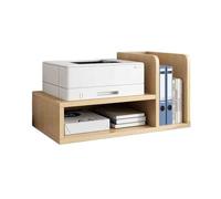 FZL02068LM Printer Stand Heightened Multi-tier Shelf Desktop Small Printer Stand Can Put A4 Paper Office Office Organization(Natural)