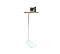 FZL02068LM Projector Hanger Concealed Projector Mount:Wood Base, Floor-Standing Height-Adjustable Stand Space-Saving(White,Medium)