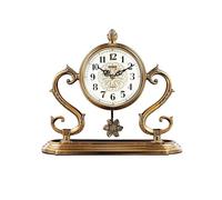 FZL02068LM Table Clock Desk Clock Living Room Table Metal Retro Home Decorations for Bedroom Shelf Mantel Clocks