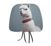 FZMTLDS Alpaca Headrest Covers for Cars 2 PCS Dust-Proof Seat Protector Covers Cute Vintage Car Headrest Protector Pattern Head Rest CoveringsFit Cars Vans Trucks