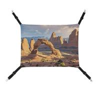 FZMTLDS Arches National Park Cat Hammock Breathable Pet Cage Hammock Reversible Pet Hanging Bed Soft Cat Bed for Indoors and Outdoors Resting Sleepy Pads for Small Animals