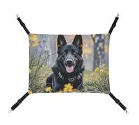 FZMTLDS Black German Shepherd Dog Cat Hammock Breathable Pet Cage Hammock Reversible Pet Hanging Bed Soft Cat Bed for Indoors and Outdoors Resting Sleepy Pads for Small Animals