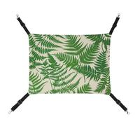 FZMTLDS Fern Green Plant Cat Hammock Breathable Pet Cage Hammock Reversible Pet Hanging Bed Soft Cat Bed for Indoors and Outdoors Resting Sleepy Pads for Small Animals