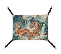 FZMTLDS Longhu Mountain Waterfall, China Cat Hammock Breathable Pet Cage Hammock Reversible Pet Hanging Bed Soft Cat Bed for Indoors and Outdoors Resting Sleepy Pads for Small Animals