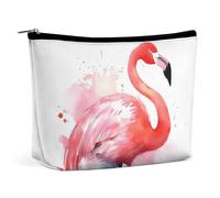 FZMTLDS Makeup Bag for Women Cosmetic Bag Flamingo Watercolor Toiletry Bag Makeup Organizer Make Up Bag with Zipper, style, One Size