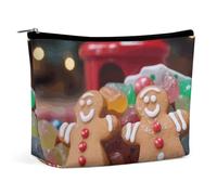 FZMTLDS Makeup Bag for Women Cosmetic Bag Gingerbread Man Candy Toiletry Bag Makeup Organizer Make Up Bag with Zipper, style, One Size