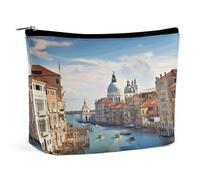 FZMTLDS Makeup Bag for Women Cosmetic Bag Grand Canal in Italy Toiletry Bag Makeup Organizer Make Up Bag with Zipper, style, One Size