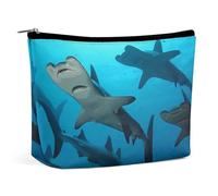 FZMTLDS Makeup Bag for Women Cosmetic Bag Hammerhead Sharks Toiletry Bag Makeup Organizer Make Up Bag with Zipper, style, One Size