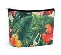 FZMTLDS Makeup Bag for Women Cosmetic Bag Hojas Tropicales Y Flores Toiletry Bag Makeup Organizer Make Up Bag with Zipper, style, One Size