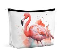 FZMTLDS Makeup Bag for Women Cosmetic Bag Watercolor Flamingo Toiletry Bag Makeup Organizer Make Up Bag with Zipper, style, One Size