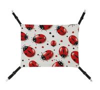 FZMTLDS Red Ladybug Cat Hammock Breathable Pet Cage Hammock Reversible Pet Hanging Bed Soft Cat Bed for Indoors and Outdoors Resting Sleepy Pads for Small Animals
