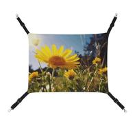 FZMTLDS Yellow Flower Under The Sun Cat Hammock Breathable Pet Cage Hammock Reversible Pet Hanging Bed Soft Cat Bed for Indoors and Outdoors Resting Sleepy Pads for Small Animals