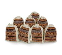 FZMVSQH African Mud Cloth Tribal 8 PCS Cotton Drawstring Bags Reusable Muslin Bags Natural Cotton Bag with Drawstring Small Jewelry Pouch for Party Wedding Fabric Gift Bag for Spice Herb Candy Soap