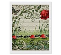 FZMVSQH Ant Rose Petal Carry 5D Diamond Art Kits for Adults Personalized Large Diamond Art DIY Full Drill Diamonds Dot Crystal Rhinestone Diamonds Painting Round Gem Art Kit for Home Wall Decor 16x20