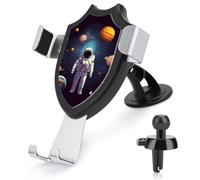 FZMVSQH Astronaut Solar System Planets Universal Car Phone Holder Upgraded 3-in-1 Car Phone Holders Mount Smartphone Mount Cell Phone Car Mounts with Suction Cup for Car Dashboard Windshield Air Vent