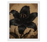 FZMVSQH Black Lily Gothic 5D Diamond Art Kits for Adults Personalized Large Diamond Art DIY Full Drill Diamonds Dot Crystal Rhinestone Diamonds Painting Round Gem Art Kit for Home Wall Decor 16x20