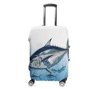 FZMVSQH Bluefin Tuna Thunnus Luggage Cover Travel Suitcase Covers for Luggage Elastic Carry on Luggage Covers for Suitcase Tsa Approved Washable Luggage Sleeve Protector Fits 18-32 Inch, style, L