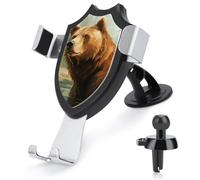 FZMVSQH Brown Bear Water and Trees Universal Car Phone Holder Upgraded 3-in-1 Car Phone Holders Mount Smartphone Mount Cell Phone Car Mounts with Suction Cup for Car Dashboard Windshield Air Vent