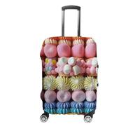 FZMVSQH Candy And Marshmallows Luggage Cover Travel Suitcase Covers for Luggage Elastic Carry on Luggage Covers for Suitcase Tsa Approved Washable Luggage Sleeve Protector Fits 18-32 Inch, style, L