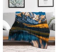 FZMVSQH Custom Flannel Fleece Throw Blanket 40x50 Warm Cozy Rocky Mountain Range Throws for Couch Sofa Bed Lightweight Breathable Decorative Farmhouse Blanket for Home Office Decor All Season