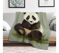 FZMVSQH Custom Flannel Fleece Throw Blanket 60x80 Warm Cozy Cute Little Panda Throws for Couch Sofa Bed Lightweight Breathable Decorative Farmhouse Blanket for Home Office Decor All Season