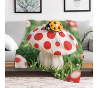 FZMVSQH Custom Flannel Fleece Throw Blanket Warm Cozy Polka - Dot Ladybug Throws for Couch Sofa Bed Lightweight Breathable Decorative Farmhouse Blanket for Home Office Decor All Season