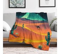FZMVSQH Custom Flannel Fleece Throw Blanket Warm Cozy Shining Desert Throws for Couch Sofa Bed Lightweight Breathable Decorative Farmhouse Blanket for Home Office Decor All Season