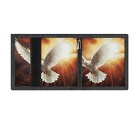 FZMVSQH Dove Sun Art Mens Trifold Wallet Minimalist Wallet for Men, Rfid Blocking Wallets, 8 Credit Card Holder 1 Note Pocket Coin Pocket & Id Window, Portable Slim Tri Fold Wallets