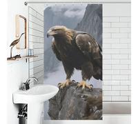 FZMVSQH Eagle Standing on A Rock Shower Curtain for Bathroom Bathtub Waterproof Bath Curtain with 12 Hooks 7 Metal Grommets Machine Washable Polyester Window & Door Curtains Room Divider Decor 36x72
