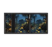 FZMVSQH Fireflies Mens Trifold Wallet Minimalist Wallet for Men, Rfid Blocking Wallets, 8 Credit Card Holder 1 Note Pocket Coin Pocket & Id Window, Portable Slim Tri Fold Wallets