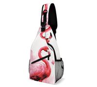 FZMVSQH Flamingo Watercolor Crossbody Bag Rfid Blocking Casual Shoulder Sling Backpack Waterproof Chest Bag Pack Lightweight Hiking Daypack Backpack Man Purse Travel Sling Bags for Women Men