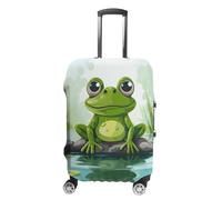 FZMVSQH Frog in A Pond Luggage Cover Travel Suitcase Covers for Luggage Elastic Carry on Luggage Covers for Suitcase Tsa Approved Washable Luggage Sleeve Protector Fits 18-32 Inch, style, M