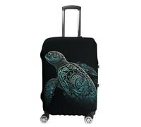 FZMVSQH Glowing Green Sea Turtle Luggage Cover Travel Suitcase Covers for Luggage Elastic Carry on Luggage Covers for Suitcase Tsa Approved Washable Luggage Sleeve Protector Fits 18-32 Inch, style, M