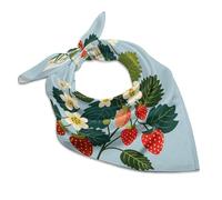 FZMVSQH Imitation Silk Scarf Strawberries And Flowers Printed Women Small Square Scarf 25" X 25" Breathable Lightweight Neckerchief Headscarf Sleeping Hair Wrapping, Strawberries and Flowers, 25*25 in