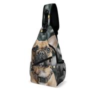 FZMVSQH Light Brown Dog Crossbody Bag Rfid Blocking Casual Shoulder Sling Backpack Waterproof Chest Bag Pack Lightweight Hiking Daypack Backpack Man Purse Travel Sling Bags for Women Men