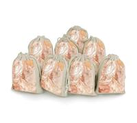 FZMVSQH Light Peach And Brown 8 PCS Cotton Drawstring Bags Reusable Muslin Bags Natural Cotton Bag with Drawstring Small Jewelry Pouch for Party Wedding Fabric Gift Bag for Spice Herb Candy Soap