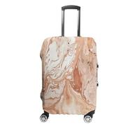 FZMVSQH Light Peach And Brown Luggage Cover Travel Suitcase Covers for Luggage Elastic Carry on Luggage Covers for Suitcase Tsa Approved Washable Luggage Sleeve Protector Fits 18-32 Inch, style, Small