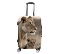 FZMVSQH Lioness with Cub Luggage Cover Travel Suitcase Covers for Luggage Elastic Carry on Luggage Covers for Suitcase Tsa Approved Washable Luggage Sleeve Protector Fits 18-32 Inch, style, L