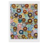 FZMVSQH Little Lion Doodle 5D Diamond Art Kits for Adults Personalized Large Diamond Art DIY Full Drill Diamonds Dot Crystal Rhinestone Diamonds Painting Round Gem Art Kit for Home Wall Decor 12x16