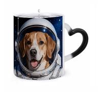 FZMVSQH Magic Coffee Mug Cups Personalized Colored Space Animal Color Changing Mug Heat Sensitive Heat Changing Coffee Mugs with Handle 11 Oz Mugs Funny Ceramic Cup for Tea/Latte/Milk/Cocoa
