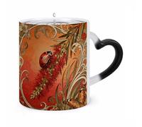 FZMVSQH Magic Coffee Mug Cups Personalized Ladybug Bottlebrush Spike Color Changing Mug Heat Sensitive Heat Changing Coffee Mugs with Handle 11 Oz Mugs Funny Ceramic Cup for Tea/Latte/Milk/Cocoa