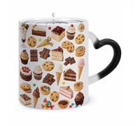 FZMVSQH Magic Coffee Mug Cups Personalized Sweet Collection Color Changing Mug Heat Sensitive Heat Changing Coffee Mugs with Handle 11 Oz Mugs Funny Ceramic Cup for Tea/Latte/Milk/Cocoa