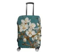 FZMVSQH Pale White Flowers Luggage Cover Travel Suitcase Covers for Luggage Elastic Carry on Luggage Covers for Suitcase Tsa Approved Washable Luggage Sleeve Protector Fits 18-32 Inch, style, XL