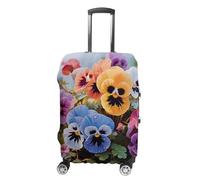 FZMVSQH Pansy Flowers Luggage Cover Travel Suitcase Covers for Luggage Elastic Carry on Luggage Covers for Suitcase Tsa Approved Washable Luggage Sleeve Protector Fits 18-32 Inch, style, XL