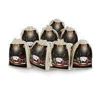 FZMVSQH Poker Tournament 8 PCS Cotton Drawstring Bags Reusable Muslin Bags Natural Cotton Bag with Drawstring Small Jewelry Pouch for Party Wedding Fabric Gift Bag for Spice Herb Candy Soap