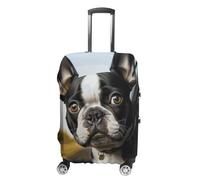 FZMVSQH Puppy Dog Boston Terrier Luggage Cover Travel Suitcase Covers for Luggage Elastic Carry on Luggage Covers for Suitcase Tsa Approved Washable Luggage Sleeve Protector Fits 18-32 Inch, style, XL