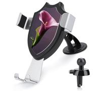 FZMVSQH Purple Calla Lily Universal Car Phone Holder Upgraded 3-in-1 Car Phone Holders Mount Smartphone Mount Cell Phone Car Mounts with Suction Cup for Car Dashboard Windshield Air Vent